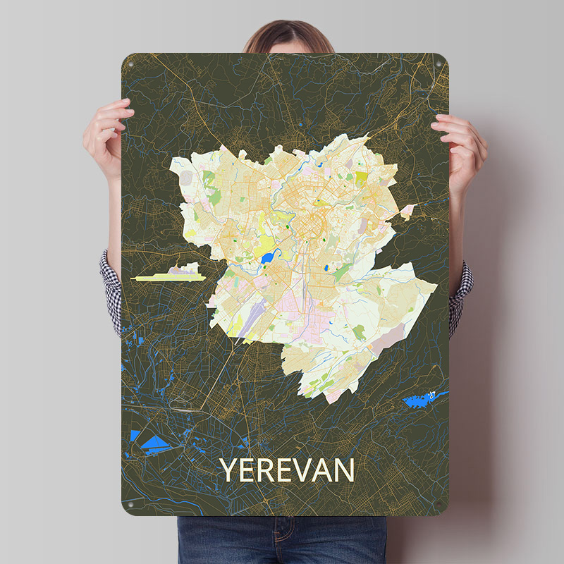 Mapa de la ciudad de Yerevan,  - Custom Map Poster reseña y precio