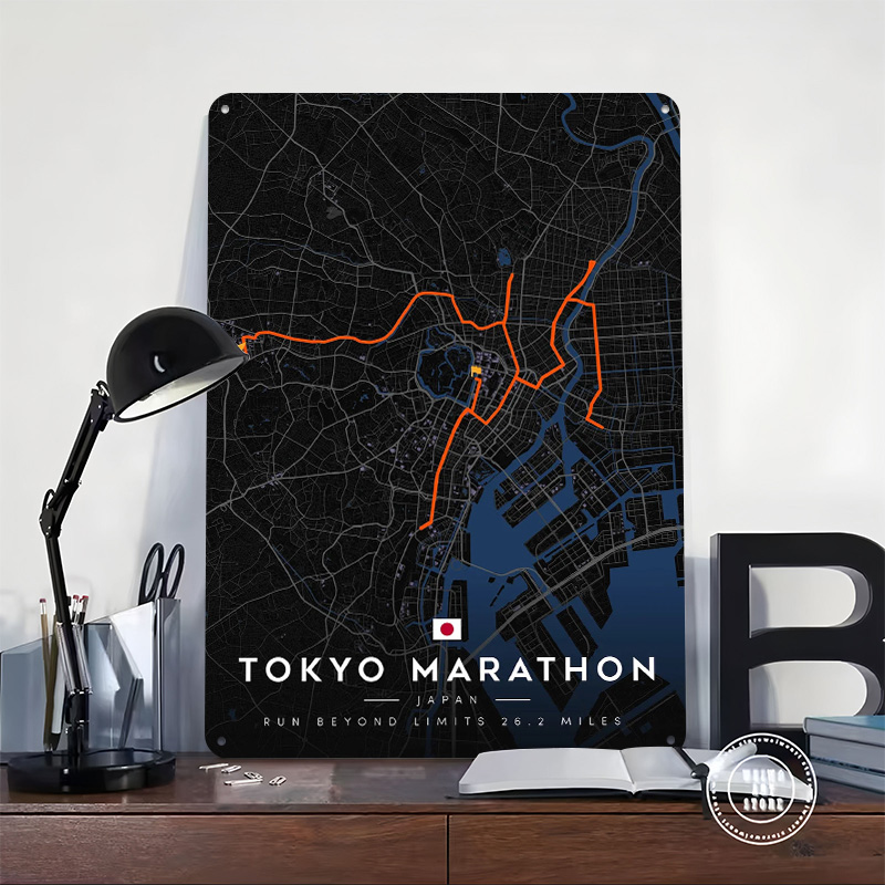 Mapa de la ruta del maratón de - Custom Map Poster reseña y precio