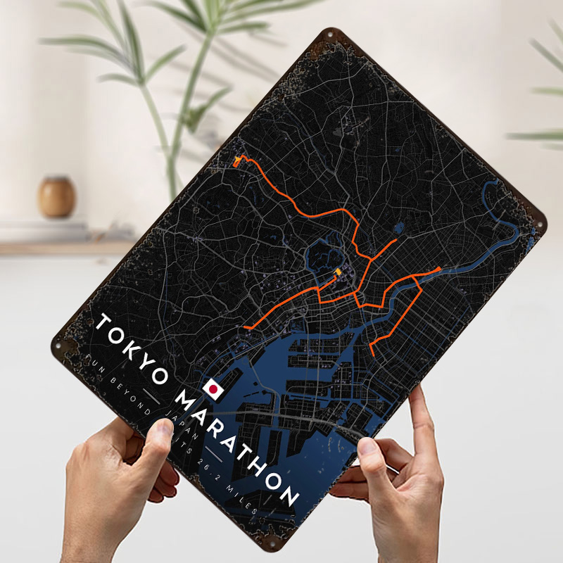 Mapa de la ruta del maratón de - Custom Map Poster reseña y precio
