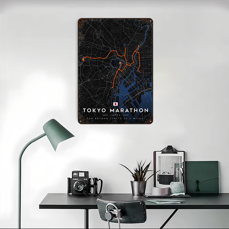 Mapa de la ruta del maratón de - Custom Map Poster reseña y precio