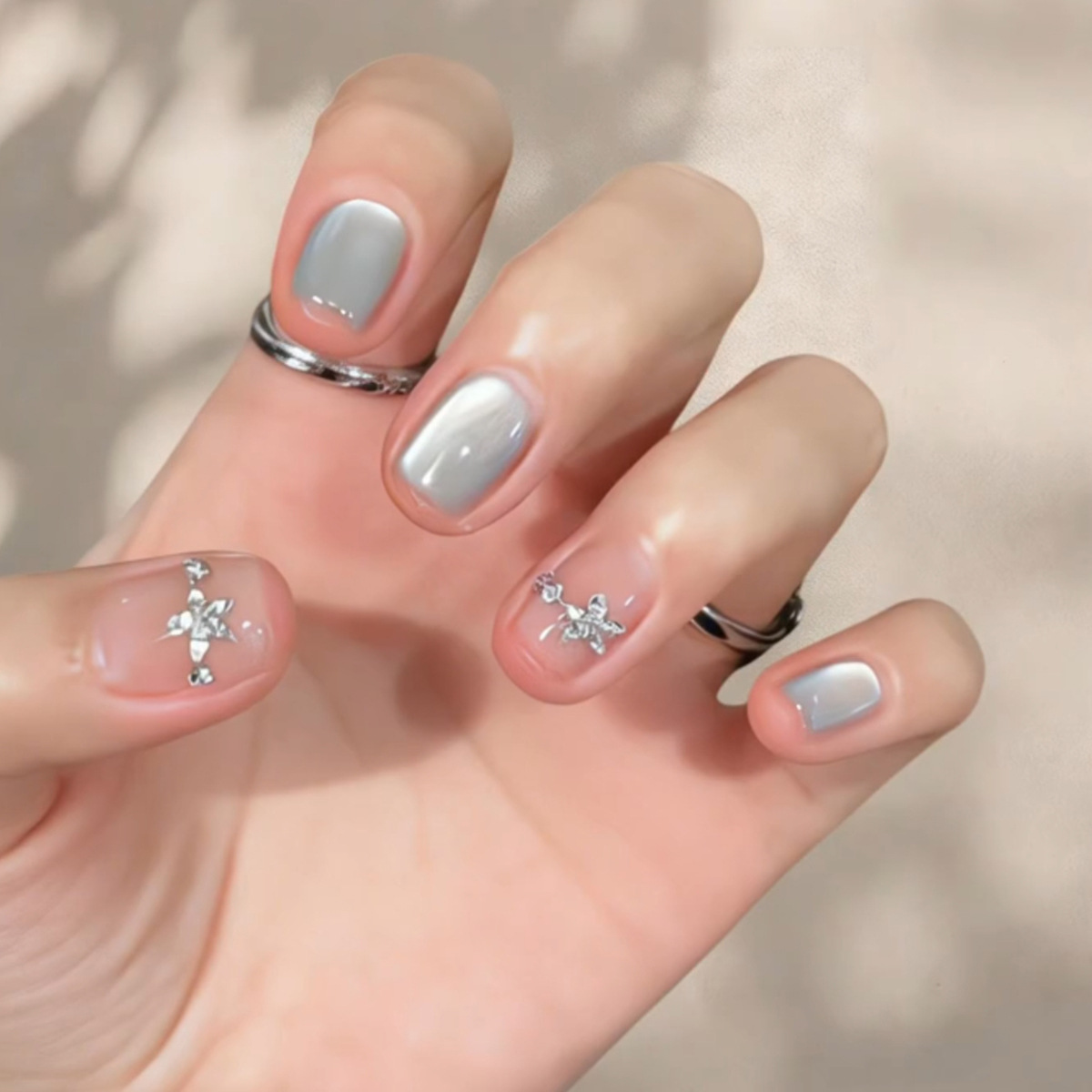 24 Uds. Uñas Postizas con Efec - Pressed Flower Art reseña y precio