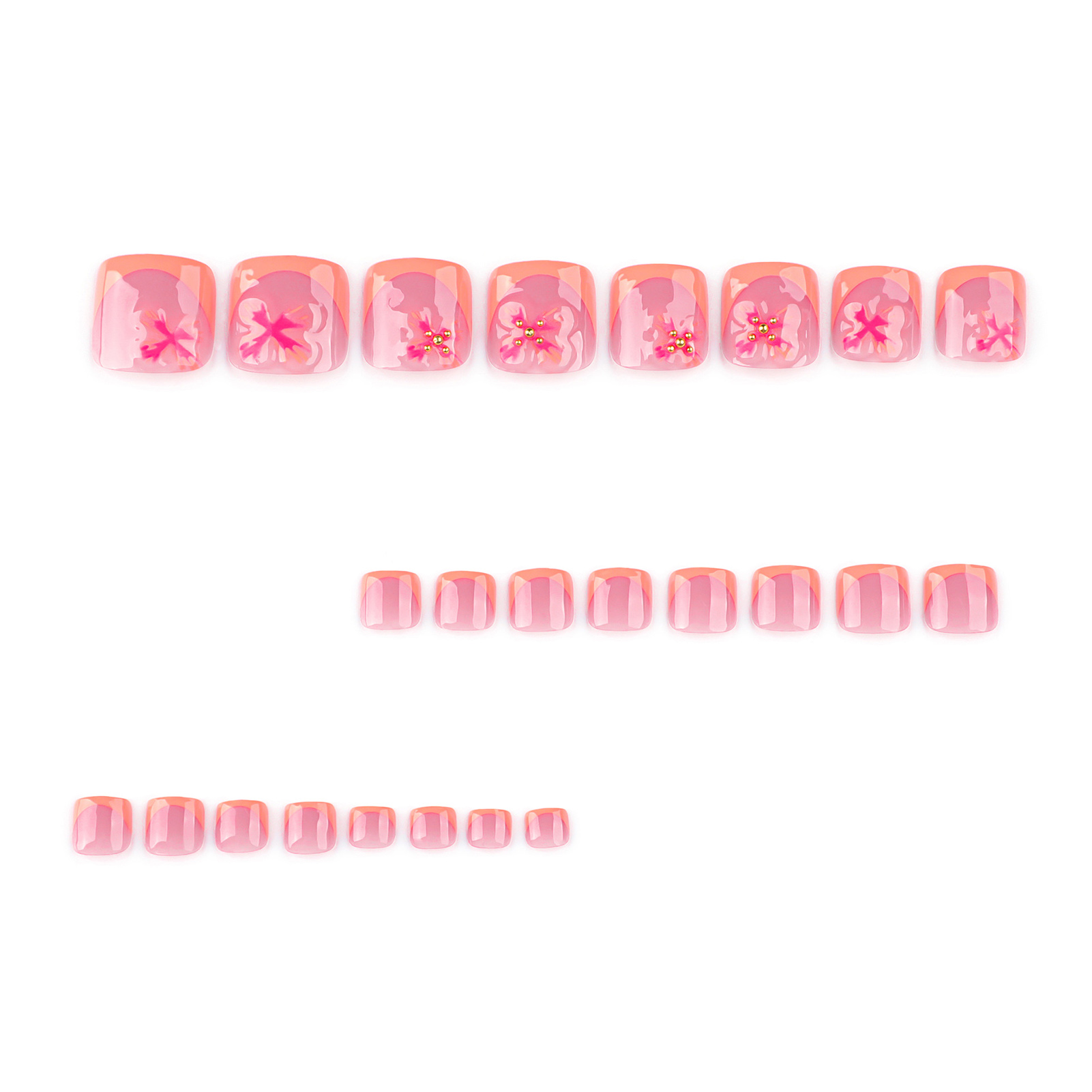 24 Uds. De uñas postizas con d - Pressed Flower Art reseña y precio