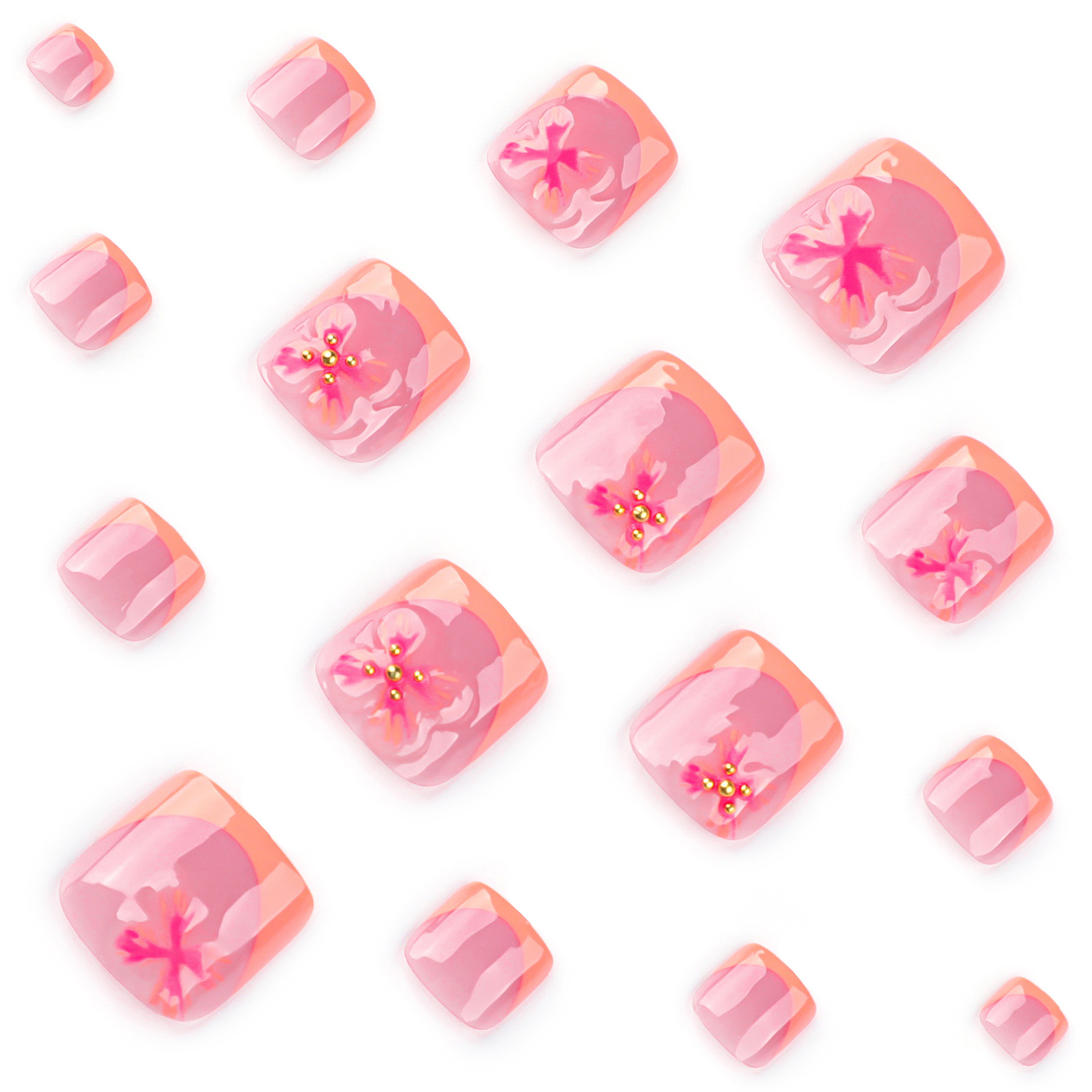 24 Uds. De uñas postizas con d - Pressed Flower Art reseña y precio