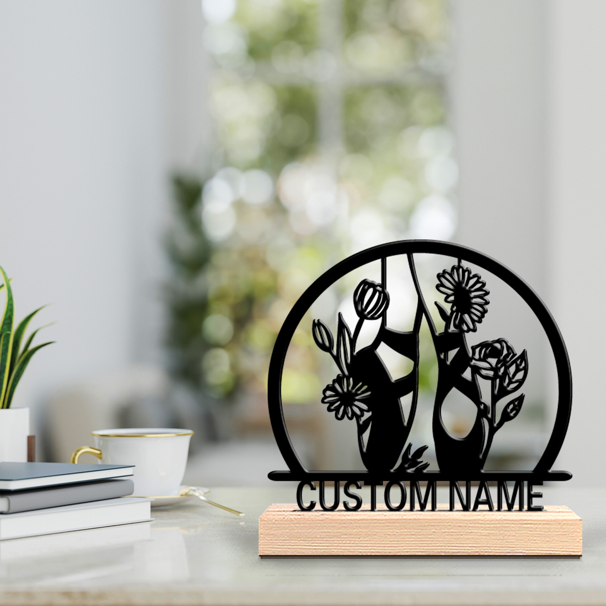 1 hermosa zapatilla de ballet  - Engraved Wood Frame reseña y precio