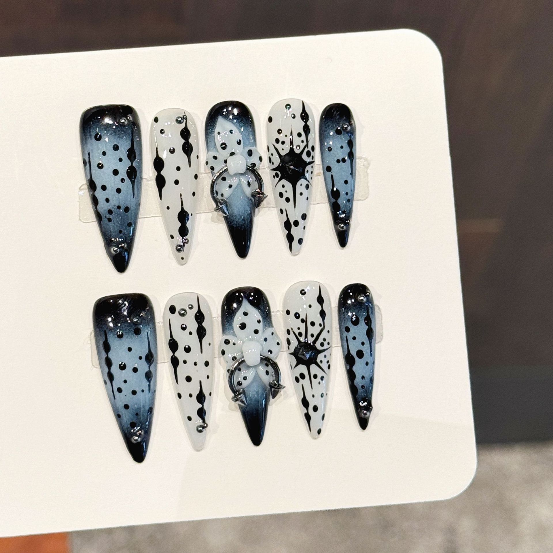 10 Uds. De uñas postizas hecha - Pressed Flower Art reseña y precio